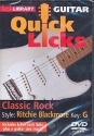 Classic Rock Style Ritchie Blackmore Key G DVD-Video Lick Library Quick Licks