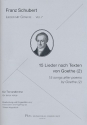 15 Lieder nach Texten von Goethe Band 2 fr Tenor und Gitarre Partitur