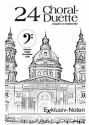 24 Choral-Duette fr 2 C-Instrumente im Baschlssel Spielpartitur