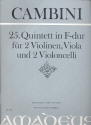 Quintett F-Dur Nr.25 fr 2 Violinen, Viola und 2 Violoncelli Partitur und Stimmen