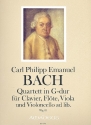 Quartett G-Dur Wq95 fr Klavier, Flte, Viola und Violoncello (ad lib) Partitur und Stimmen