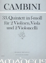 Quintett f-Moll Nr.33 fr 2 Violinen, Viola und 2 Violoncelli Partitur und Stimmen