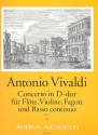Concerto D-Dur RV91 fr Flte, Violine, Fagott und Bc Partitur und Stimmen