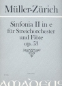 Sinfonia e-Moll Nr.2 op.53 fr Flte und Streichorchester Partitur