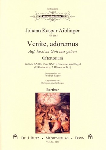 Venite adoremus fr Soli, gem Chor, Streicher und Orgel (2 Klar, 2 Hrn ad lib) Partitur (dt/lat)
