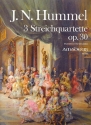 3 Streichquartette op.30 fr 2 Violinen, Viola und Violoncello Partitur und Stimmen