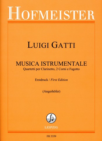 Musica instrumentale für Klarinette, 2 Hörner und Fagott Partitur und Stimmen