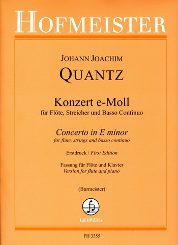 Konzert e-Moll QV5:113 fr Flte, Streicher und Bc fr Flte und Klavier