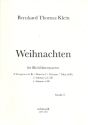 Weihnachten fr 2 Trompeten, Horn in F, Posaune und Tuba ad lib. (3. Stimme in C/B, 4. Stimme in B),  Partitur und Stimmen