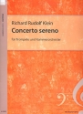 Concerto sereno fr Trompete und Kammerorchester Partitur