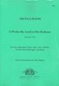 O Praise the Lord in His Holiness for 2 Sopranos, flute, oboe, 2 violins, violoncello and organ continuo  score and parts