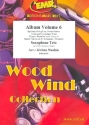 Album vol.6 for 3 saxophones and piano (keyboard/organ) (percussion ad lib) 2 scores