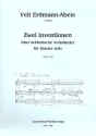 2 Inventionen ber schlesische Volkslieder fr Klavier