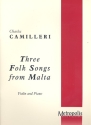 3 Folk Songs from Malta: for violin and piano