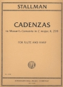 Cadenzas to Mozart's Concerto c major KV299 for flute and harp