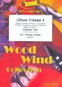 Album vol.4 for 3 clarinets and piano (keyboard/organ) (percussion ad lib) score and parts