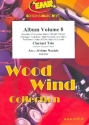 Album vol.8 for 3 clarinets and piano (keyboard/organ) (percussion ad lib) score and parts