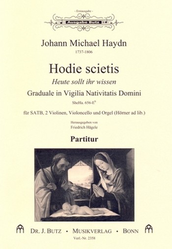 Hodie scietis fr gem Chor, 2 Violinen, Violoncello und Orgel (Hrner ad lib) Partitur