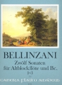 12 Sonaten op.3 Band 1 (Nr.1-3) fr Altblockflte (Flte/Violine) und Bc Partitur und Stimmen