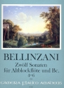 12 Sonaten op.3 Band 2 (Nr.4-6) fr Altblockflte (Flte/Violine) und Bc Partitur und Stimmen