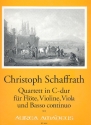 Quartett C-Dur fr Flte, Violine, Viola und Bc Partitur und Stimmen