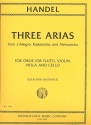 3 Arias for oboe (flute), violin, viola and cello score and parts