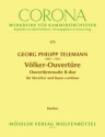 Vlker-Ouvertre B-Dur TWV55:B5 fr Streicher und Bc Partitur (= Cembalo)