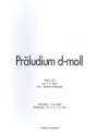 Prludium d-Moll BWV539 fr Akkordeonorchester Partitur