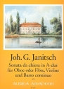 Sonata da chiesa A-Dur fr Oboe (Flte), Violine, Viola und Bc Partitur und Stimmen
