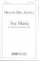 Ave Maria for female chorus and piano (harp) score