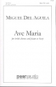 Ave Maria for female chorus and piano (or harp) score