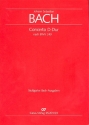 Konzert D-Dur nach BWV249: fr 3 Trompeten, Pauken, 2 Oboen, Fagott, 2 Violinen, Viola und Bc Partitur
