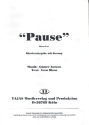 Pause fr Gesang und Combo Klavier (mit Text und Akkorden)