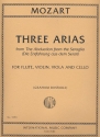 3 Arias from The Abduction from the Seraglio for flute, violin, viola anc cello score and parts