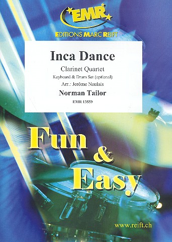 Inca Dance: fr 3 Klarinetten und Bassklarinette (Keyboard und Schlagzeug ad lib) Partitur und Stimmen