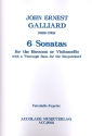 6 Sonaten fr Fagott (Violoncello) und obligates Cembalo Faksimile