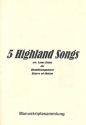 5 Highland Songs fr 5 Blockflten (SATTB) (Gitarre ad lib) Partitur und Stimmen