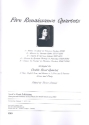 5 Renaissance Quartets for 2 oboes, english horn and bassoon score and parts