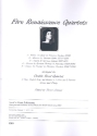 5 Renaissance Quartets for 2 oboes, english horn and bassoon score and parts