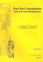 4-Part Canzonettes from the late Renaissance for mixed chorus a cappella score
