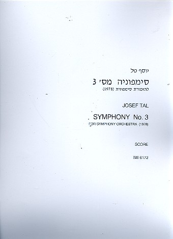 Symphony no.3 for orchestra score