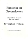 Fantasia on Greensleeves for treble recorder and piano
