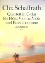 Quartett C-Dur fr Flte, Violine, Viola und Bc Partitur und Stimmen (Bc ausgesetzt)