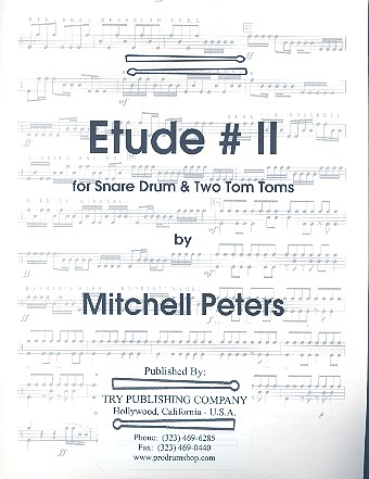 Etude no.2 for snare drum and 2 tom toms score