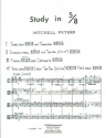 Study in 5/8 for percussion quartet score and parts