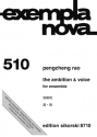 SIK8710 The Ambition and Voice Studienpartitur