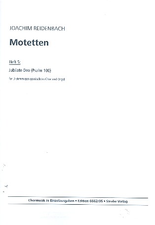 Motetten Band 5 fr gem Chor  (SAM) a cappella Partitur