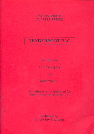 Tenderfoot Rag for 4 trumpets score and parts