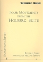 4 Movements from the Holberg Suite for 7 saxophones (SAAATTBar) score and parts