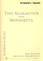 2 Allegrettos from Sinfonietta for 8 saxophones (SSAATTBarBar) (Timpani ad lib) score and parts